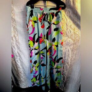 A New Day floral linen pants - medium